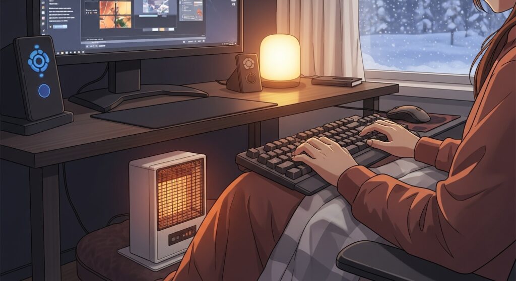 冬の暖房費、ゲーマーにおすすめの節約暖房器具と使い方