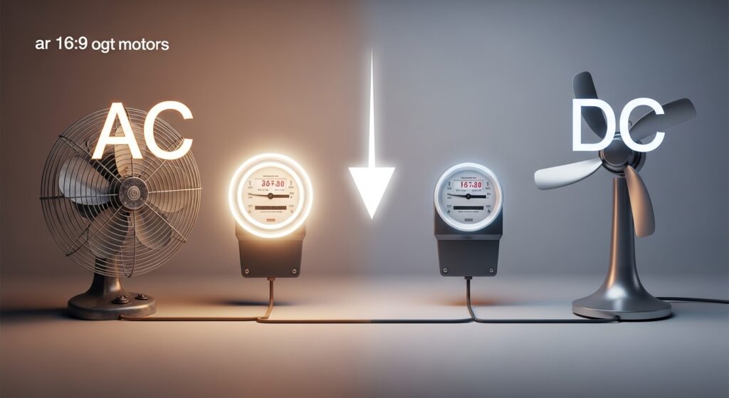 電気代はどっちが安い?AC・DCモーターで比較