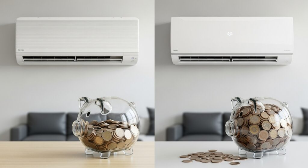 10年前のエアコンとの電気代比較