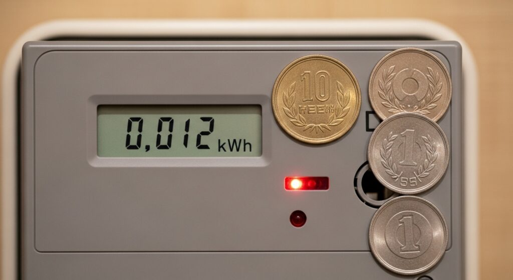 1時間あたりの電気代は約39円が目安