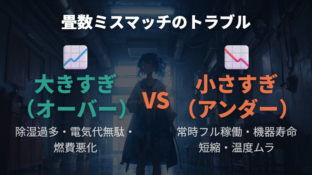 大きすぎる・小さすぎるエアコンを選ぶと起こるトラブル