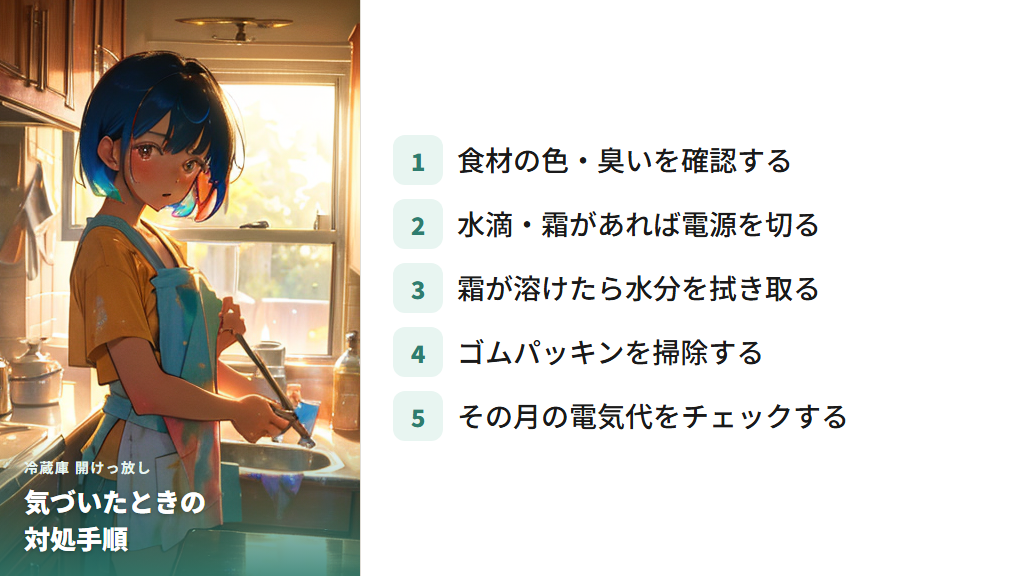 開けっ放しに気づいたときに取るべき対処手順