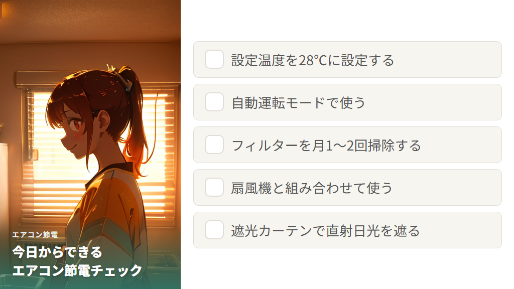 エアコンの設定温度と使い方で電気代を抑える