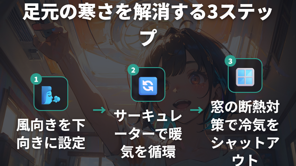設定温度を上げても寒いときの原因と風量・風向きによる対策
