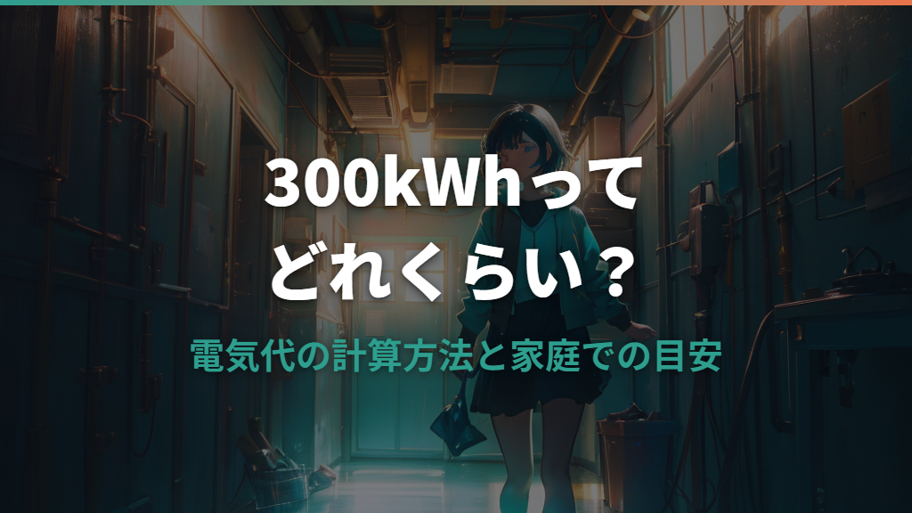 300kWhってどれくらい？電気代の計算方法と家庭での目安を解説