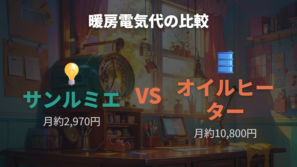 エアコン・オイルヒーターとの電気代比較でわかること