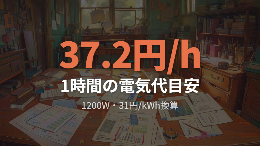 電気代が高くなりやすい仕組みと1時間あたりのコスト試算