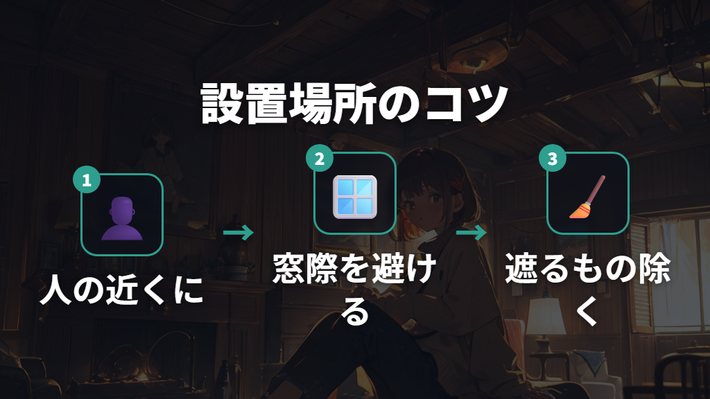 設置場所と人との距離が暖かさを変えるチェックポイント