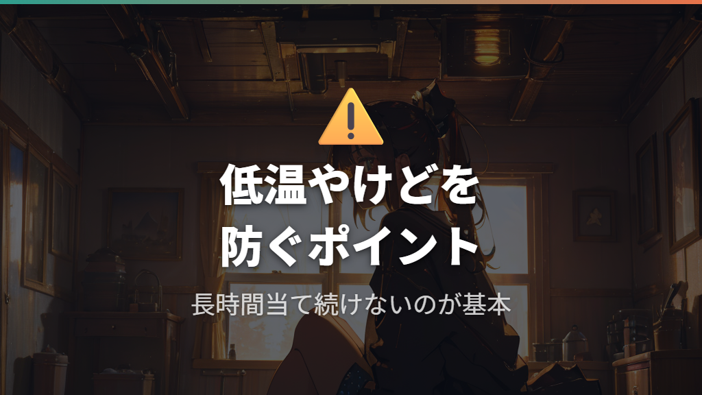 低温やけども危険！正しい距離と使い方で防ぐポイント