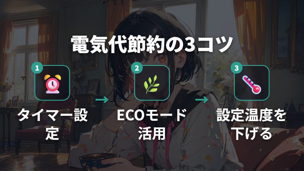 タイマーとECOモードで電気代を抑えるコツ