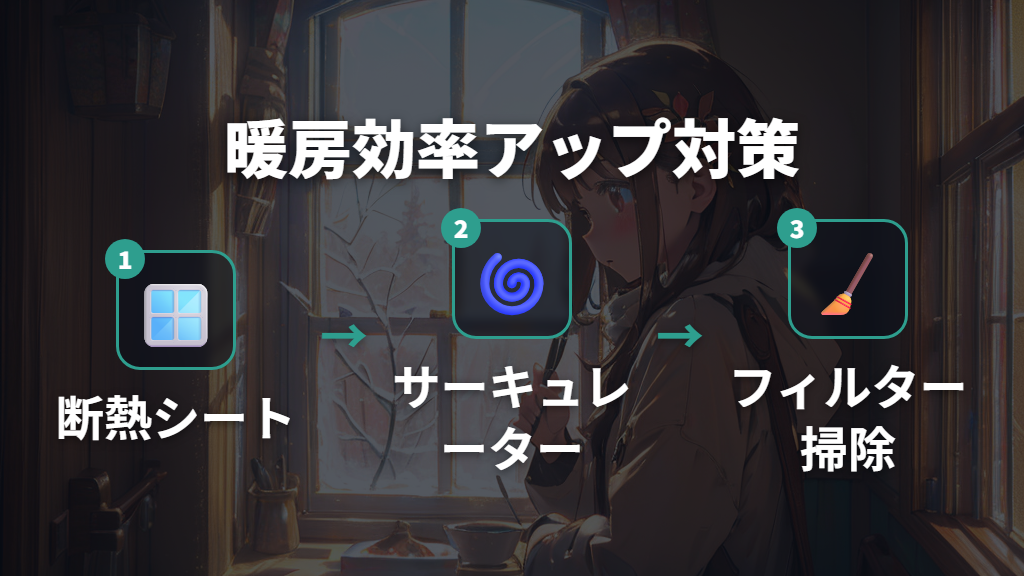 断熱シートやフィルター掃除で暖房効率を上げる節電対策