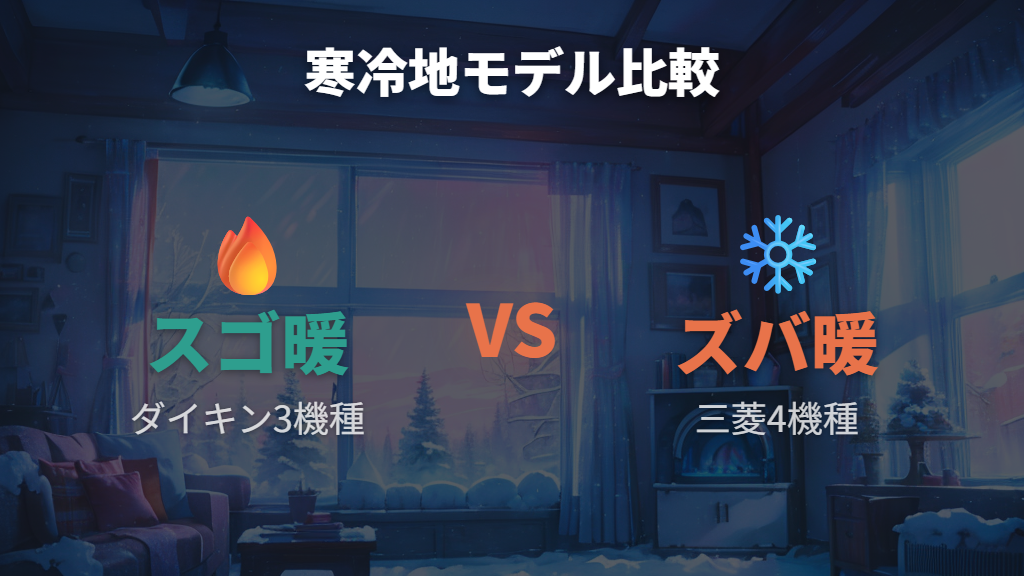 寒冷地向けエアコンは三菱ズバ暖とダイキンスゴ暖を比較