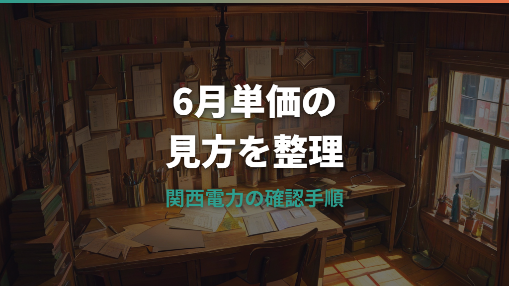 関西電力の燃料費調整単価は2026年6月分でどう見る？従量電灯Aと料金影響を整理