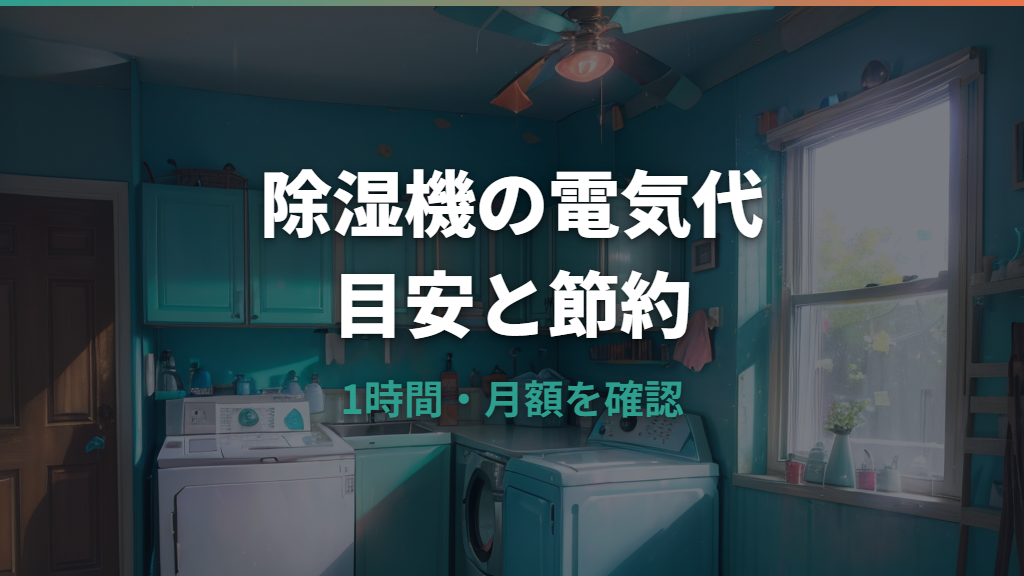 除湿機の電気代はいくら？1時間・1日・1か月の目安と節約方法
