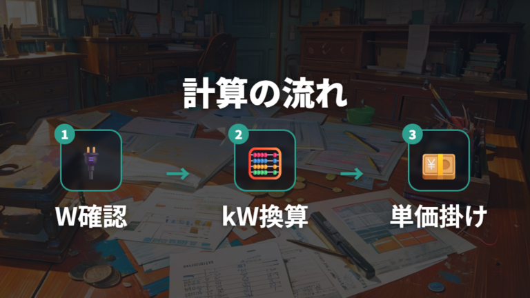電気代計算に使う料金単価と基本式を押さえる