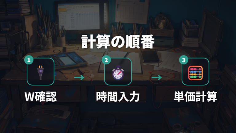 消費電力から見る電気代の計算方法