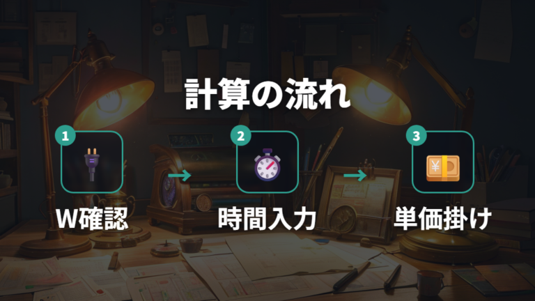電気代の計算方法と単価を自宅の条件に置き換える
