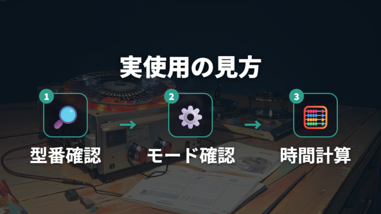 実使用に近い消費電力の見方は型番と運転モードを確認する