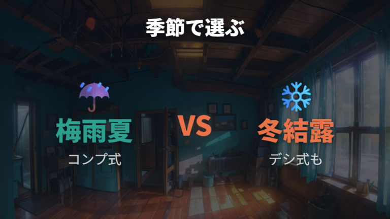 電気代が変わる除湿方式は季節で選ぶ