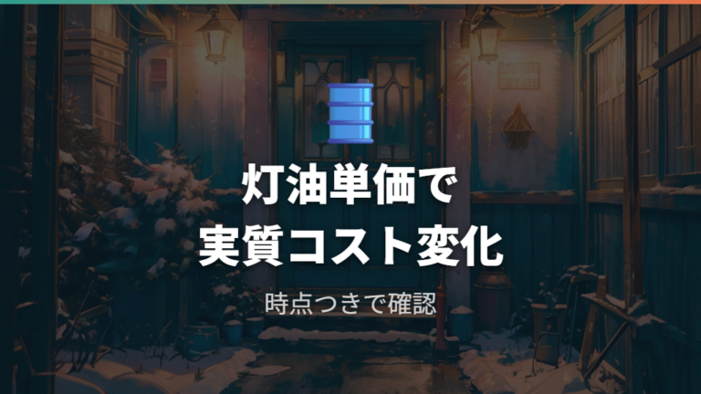 灯油価格で変わる実質コストはどう考える?