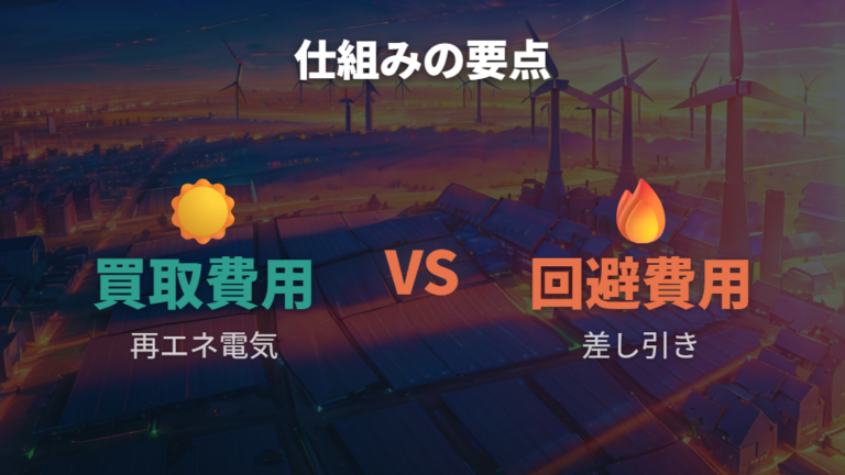 賦課金が上がる仕組みは買取費用と回避可能費用で見る