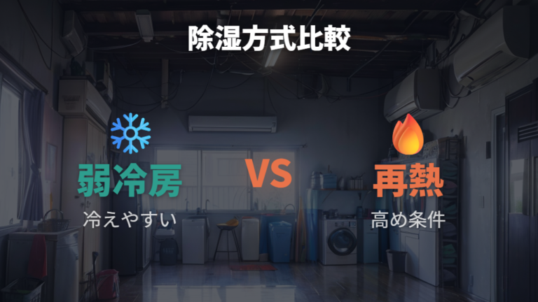 エアコン除湿との電気代比較は方式を見て判断する