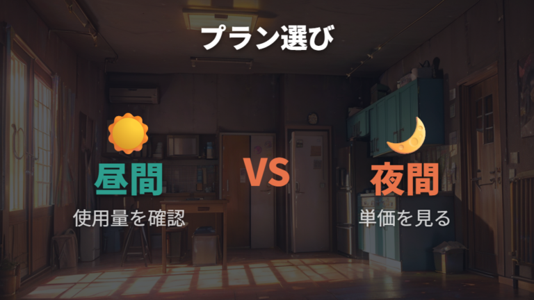 時間帯別料金プランの選び方は生活時間と単価で決める