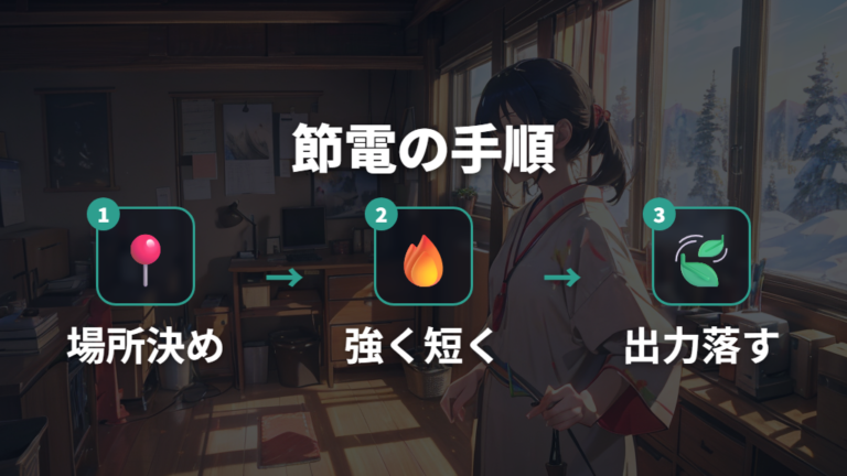 電気代を抑える使い方のコツを手順で決める