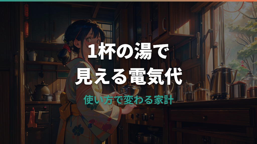 電気ケトルの電気代はいくら？1回・月額・ポットやガスとの比較