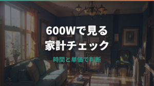 600Wの電気代はいくら?1時間・1日・1か月の計算式と家電別の目安