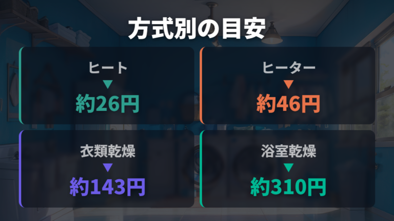 方式別に変わる電気代の差を一覧で比べる