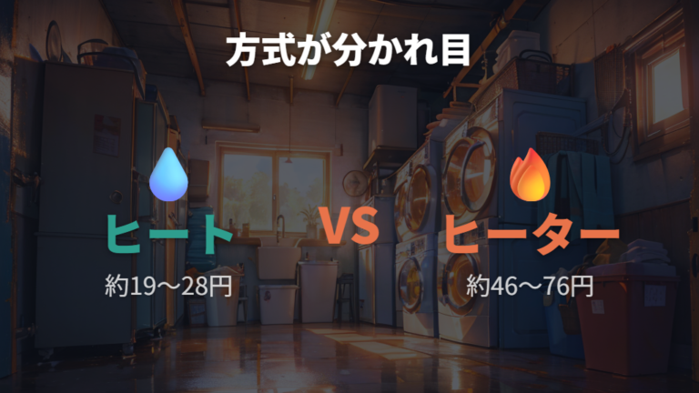 洗濯乾燥機の電気代比較はヒートポンプ式とヒーター式が分かれ目