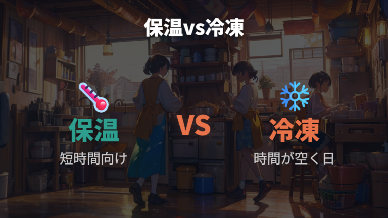 保温と冷凍保存の損得比較は時間で判断する