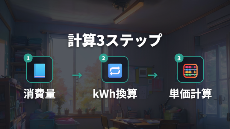 電気料金単価で計算する方法を3ステップで確認する