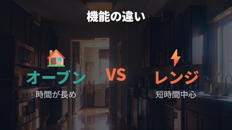オーブンレンジとの違いは機能と使う時間に出る