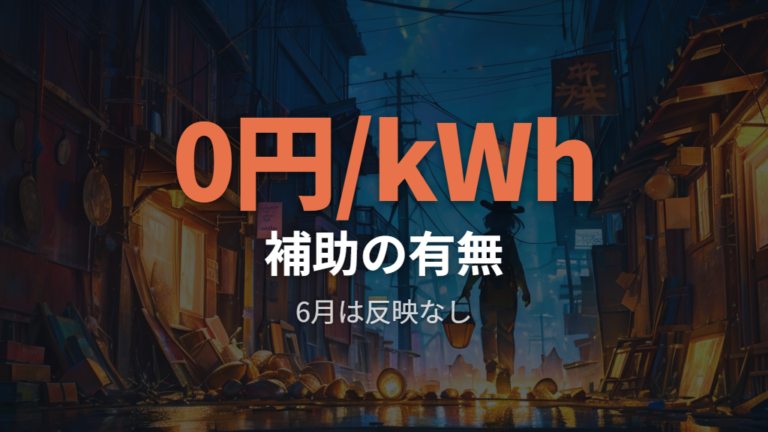 政府補助の反映有無は6月分で補助なし