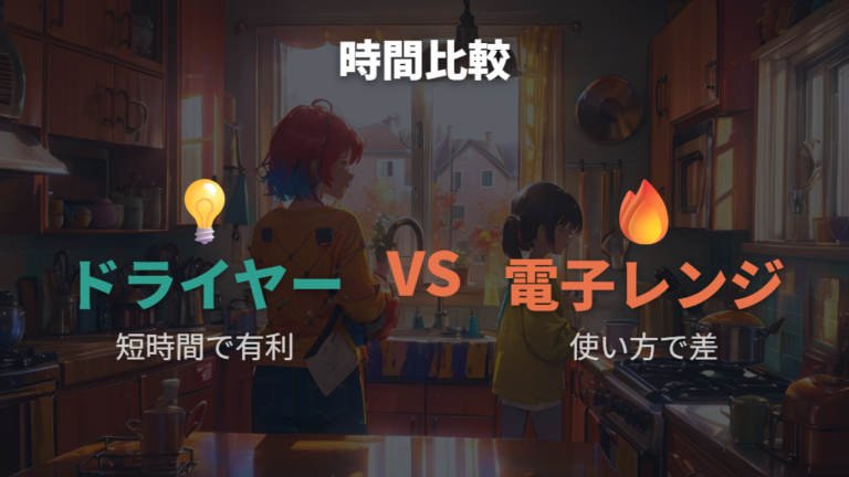 他の家電と比べた消費電力は高めでも使用時間が短い