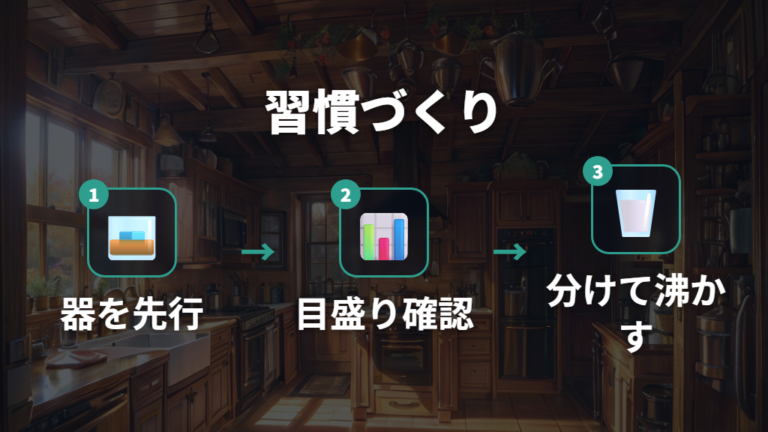 必要な量だけ沸かす節約術を習慣にする