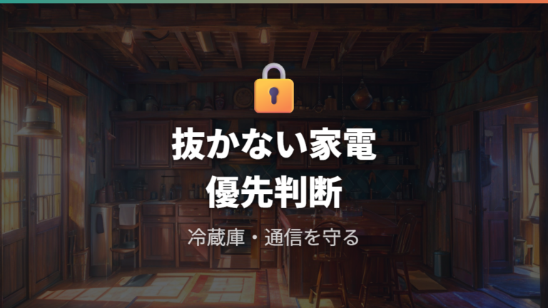 抜かなくてもよい家電の考え方