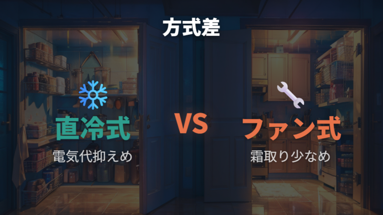 直冷式とファン式の違いは電気代と霜取りの手間