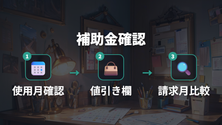 補助金で電気代はどう変わるかを請求月で確認する