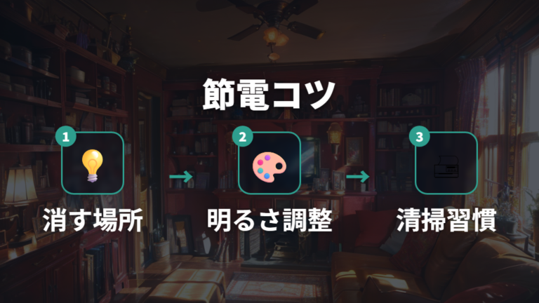 照明代を抑える節電のコツを家庭で実践する