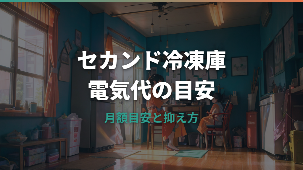セカンド冷凍庫の電気代は月いくら？目安と抑え方を整理