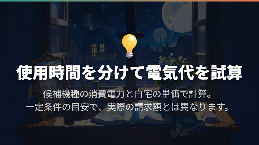 1日・1か月ではいくら?使用時間を変えて試算