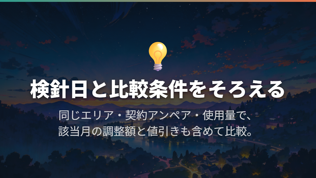 2026年の料金単価は検針日を区切って比較する